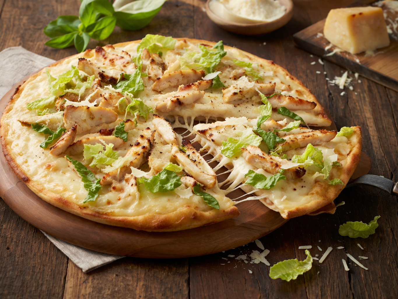 Best Chicken Caesar Pizza Recipe – Creamy, Fresh & Easy Dinner